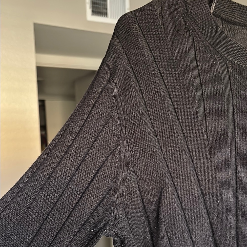 Black Ribbed Sweater - Picture 7 of 8